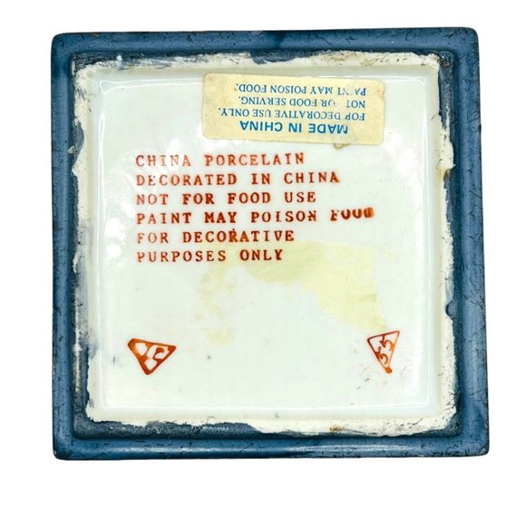 Qianlong Antique Enameled Porcelain Trinket Box Hand Painted Flower Scene RARE - Picture 8 of 9